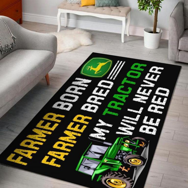 johndeere rug john deere farm tractor 02281 Rustypod Store