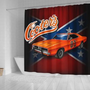 personalized general lee the dukes of hazzard cooter's garage round mat  05276 - Rustypod Store