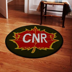 Vintage Style " CNR - Canadian National Railway " Railroad round mat