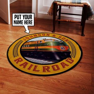 personalize Minneapolis and St Louis round mat