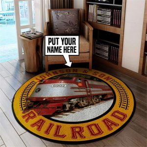 personalize Tennessee Central Railway round mat