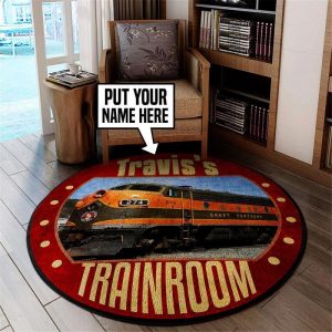 Personalized GNR Great Northern Railway round mat