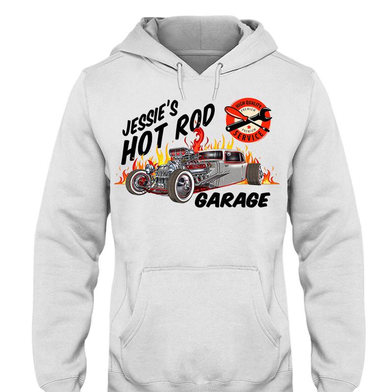 personalized hot rod garage rug 05372 - Rustypod Store