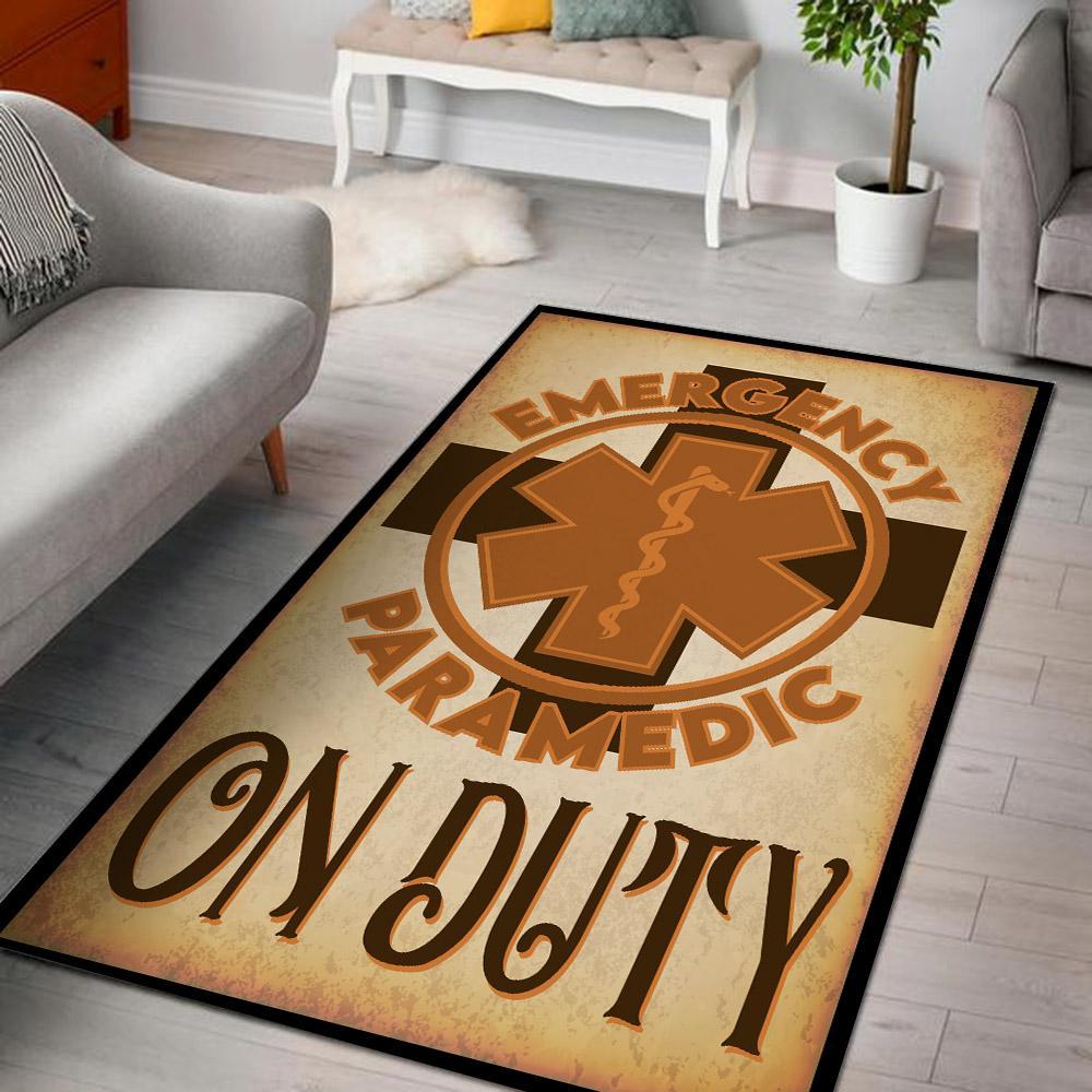 emergency paramedic on duty rug 06004 - Rustypod Store