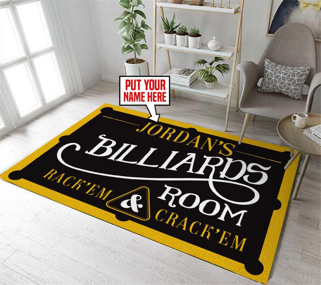 personalized billiard room rug 06032 - Rustypod Store