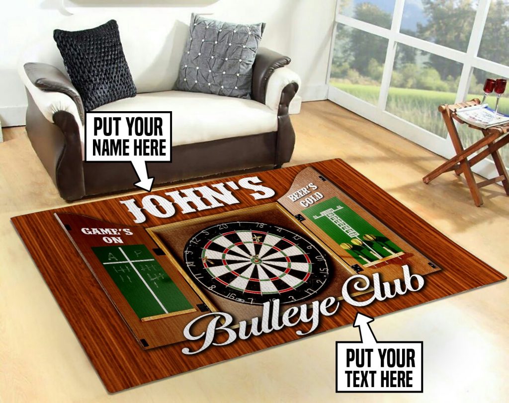 personalized darts room rug 06234 Rustypod Store