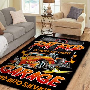 Garage is mine - Rat fink hot rod garage rug 07088 - Rustypod Store