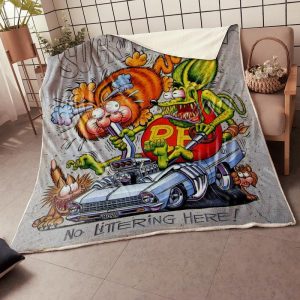 Garage is mine - Rat fink hot rod garage rug 07088 - Rustypod Store