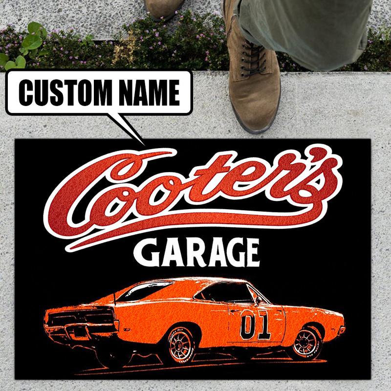 personalized garage door mat 07347 Rustypod Store