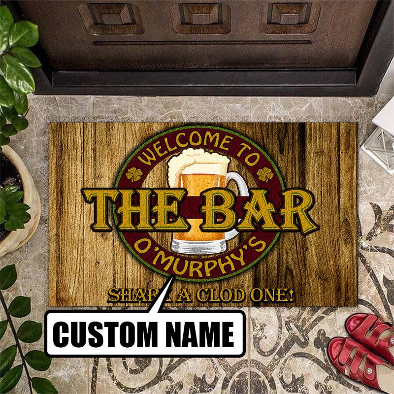 personalized bar door mat 08323 Rustypod Store