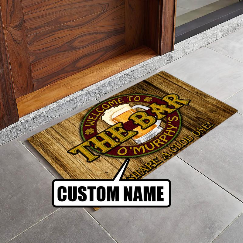 personalized bar door mat 08323 Rustypod Store