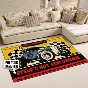 Garage is mine - Rat fink hot rod garage rug 07088 - Rustypod Store