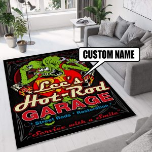 personalized DAD'S GARAGE rug 08813 - Rustypod Store