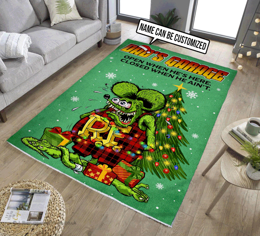 personalized DAD'S GARAGE rug 08813 - Rustypod Store