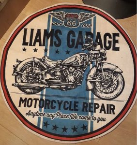 personalized motorcycle garage anytime any place we come to you round mat 05342 photo review