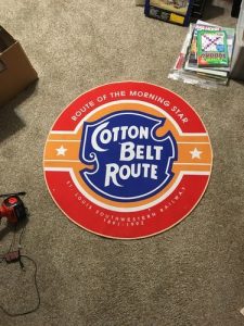 SSW cotton round mat cotton Belt route St. Louis Southwestern 04507 photo review