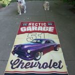 personalize vintage garage rug 05210