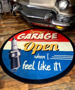 Personalized Mechanic Garage round mat 05274 photo review