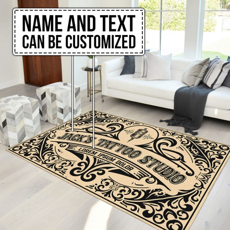 personalized tattoo studio rug 09385 - Rustypod Store