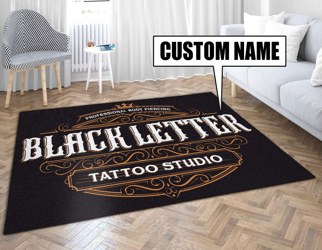 personalized tattoo studio rug 09390 - Rustypod Store