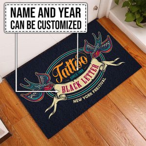 Personalized tattoo studio door mat 09426 - Rustypod Store