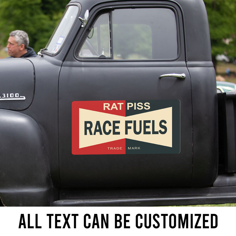 2 pcs personalized Hot Rod Rat Piss Race Fuels vinyl sticker 09694 ...