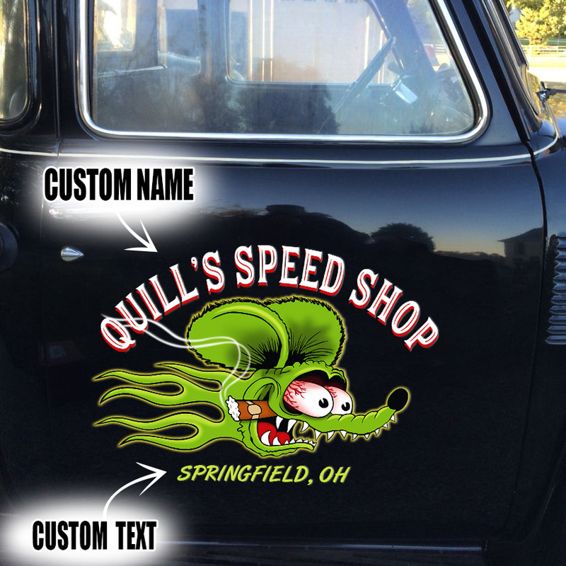 Personalized rat fink speed shop rug 08260 - Rustypod Store