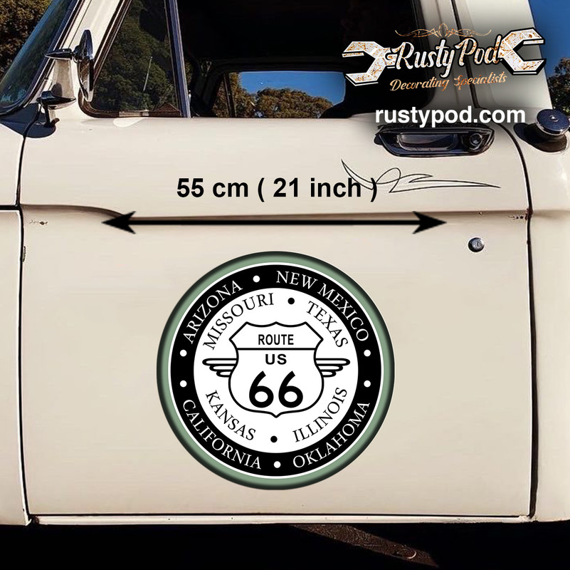 Best Route 66 Red White Blue Vinyl Logo Decal Sticker Car Truck Wall 6 Inch  In Width : : Home & Kitchen