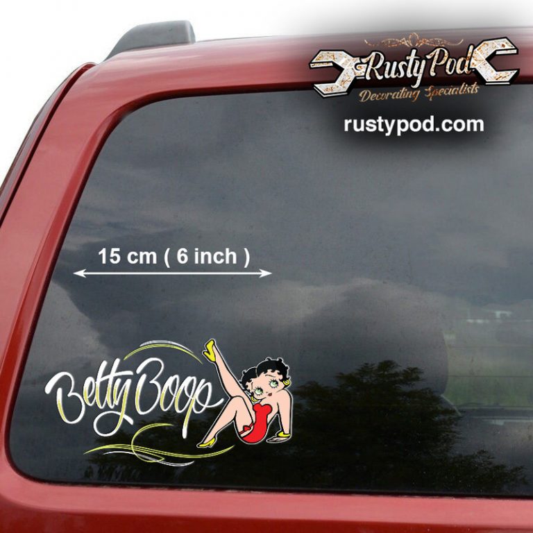 2 pcs betty boop | hot rod garage vinyl sticker 09996 - Rustypod Store