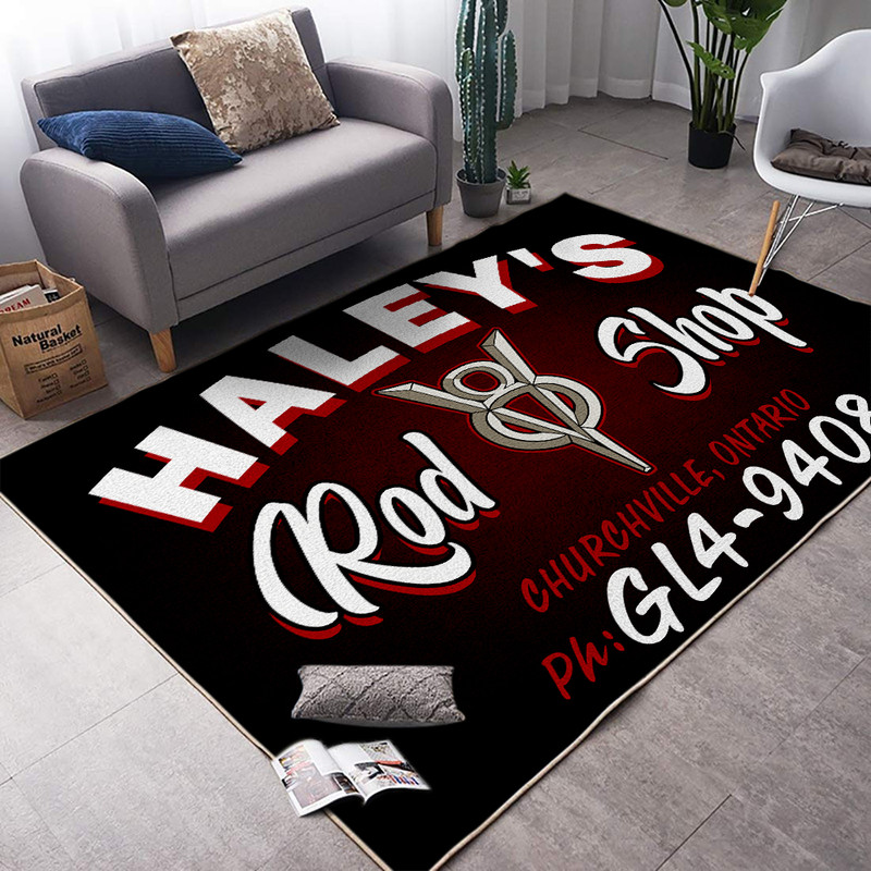 2 pcs personalized pinstripe | hot rod garage | V8 | rod shop rug 09741 ...