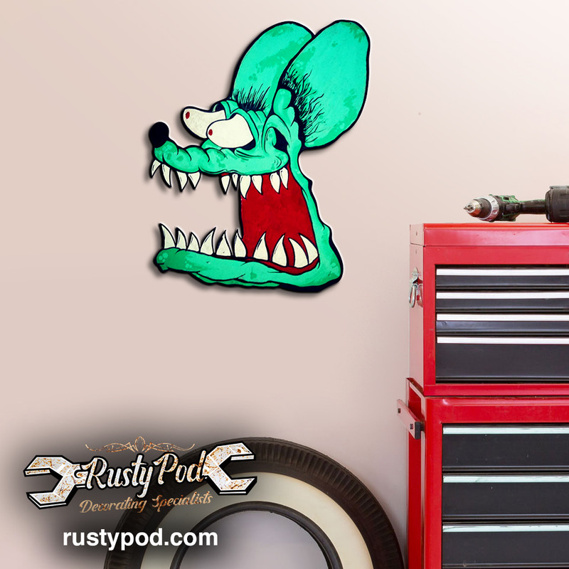 rat fink | hot rod garage | kustom kulture | lowbrow art metal 