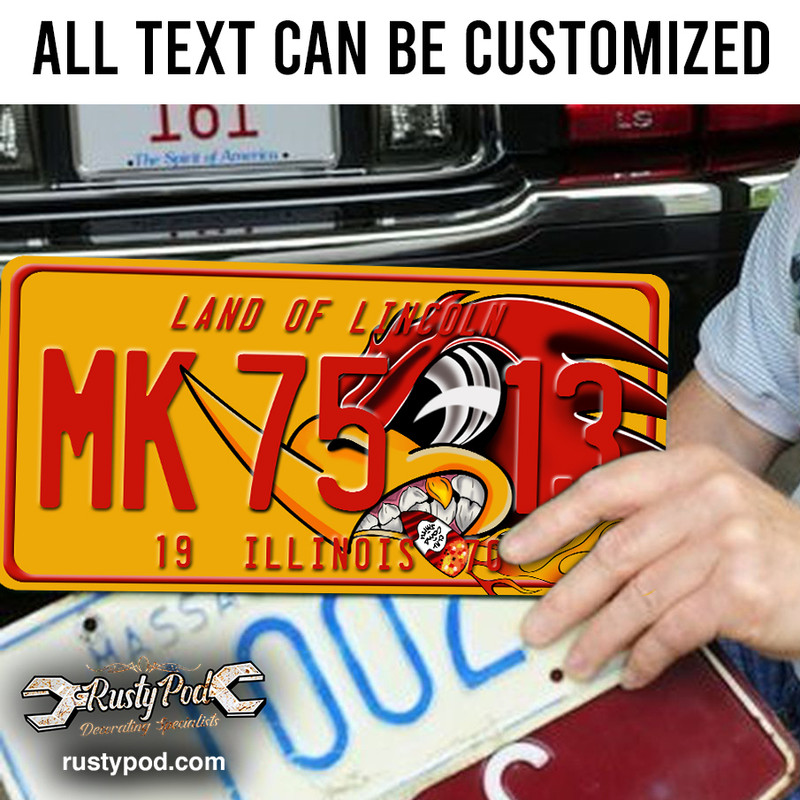 personalized hot rod garage d?cor | licesnse plate art | hot rod art ...