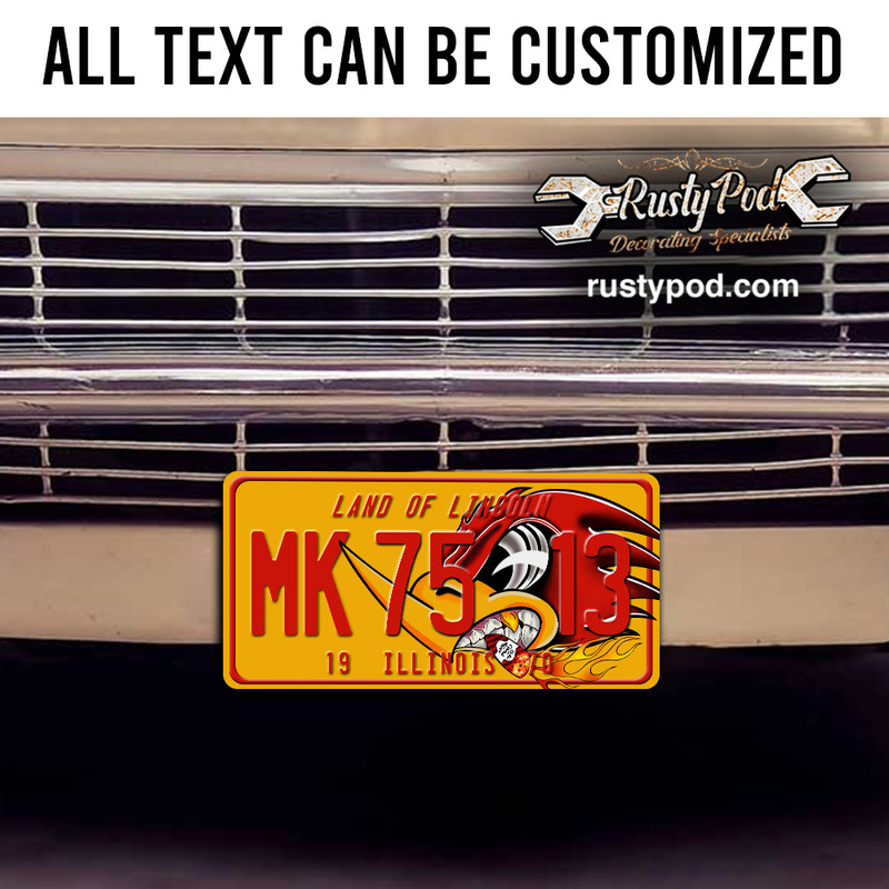 personalized hot rod garage d?cor | licesnse plate art | hot rod art ...