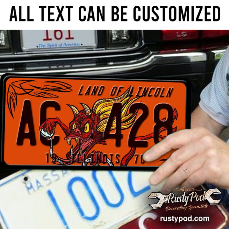 personalized rat rod hot rod garage rat fink weirdos license