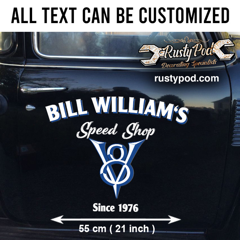 Personalized V8 garage | hot rod garage | rat rod | car lettering ...