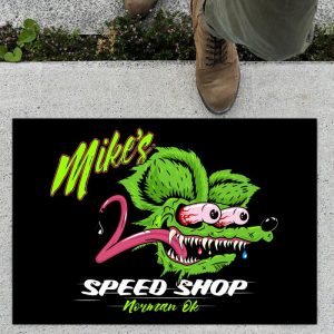 Personalized rat fink speed shop rug 08260 - Rustypod Store