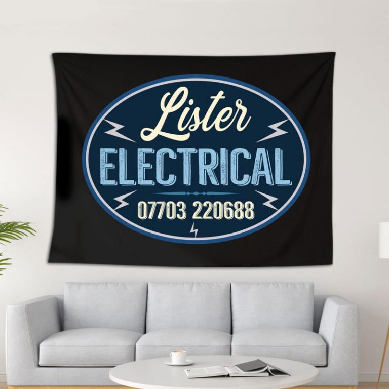 personalized electrical lettering tapestry 10839 - Rustypod Store