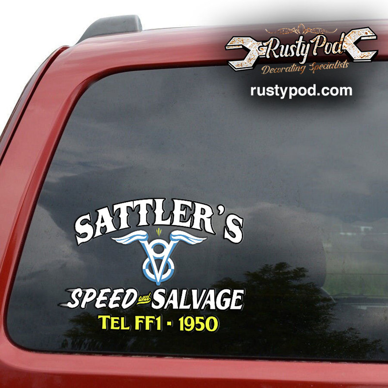Personalized v8 speed and salvage sticker 10935 Rustypod Store