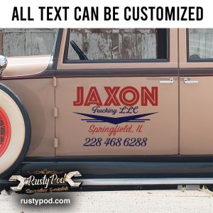 Personalized company name lettering sticker