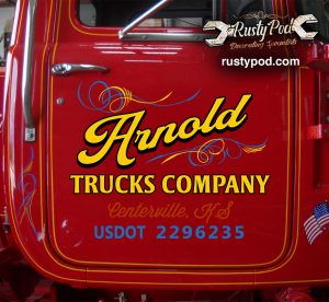 Personalized company name logistic company lettering sticker
