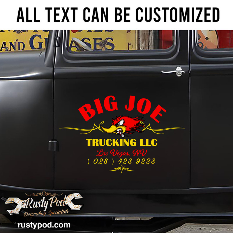 personalized usdot trucking pinstriping sticker 11098 - Rustypod Store