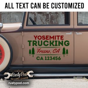 Personalized company name truck sticker