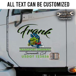 Personalized rat fink transport company sticker