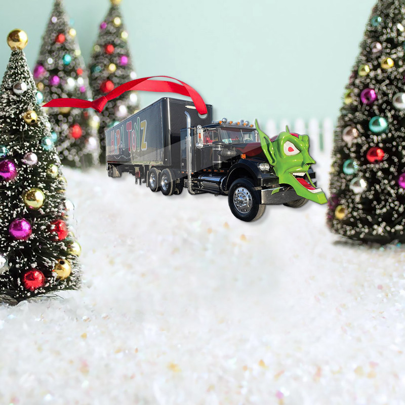 Merry Christmas Grinch Truck ornament