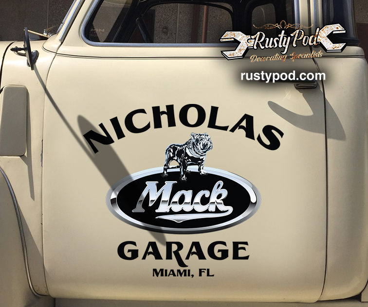personalized mack truck emblem sticker 11277
