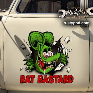 Personalized rat fink hot rod sticker 11471 - Rustypod Store