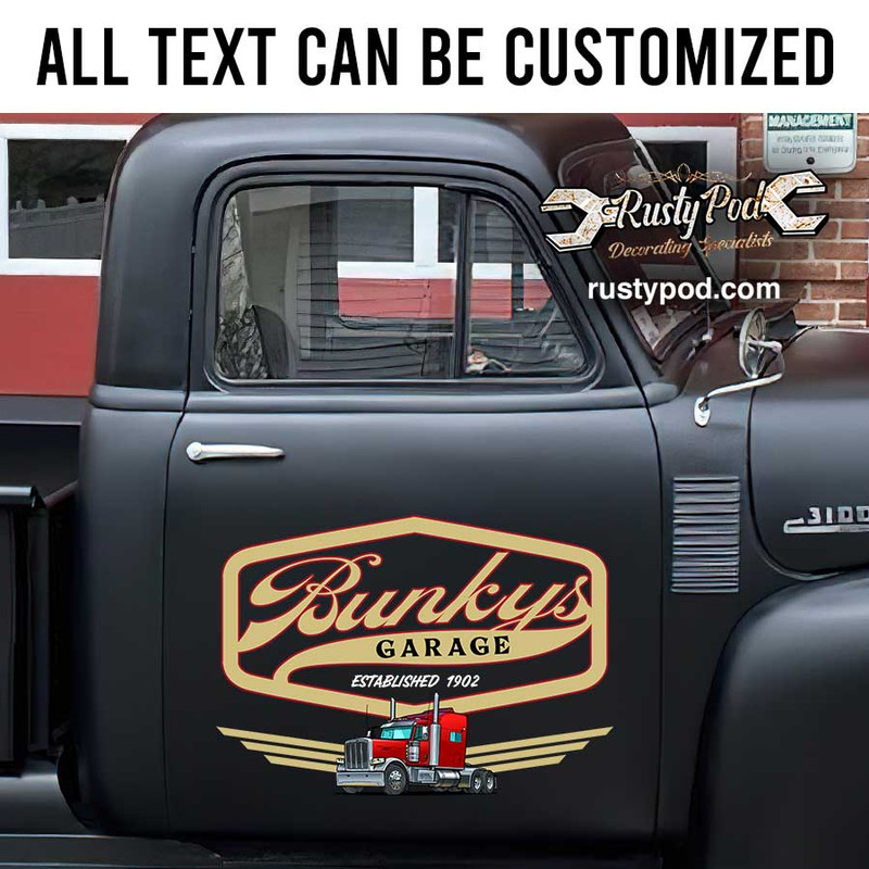personalized vintage garage door sign shop truck door sign truck
