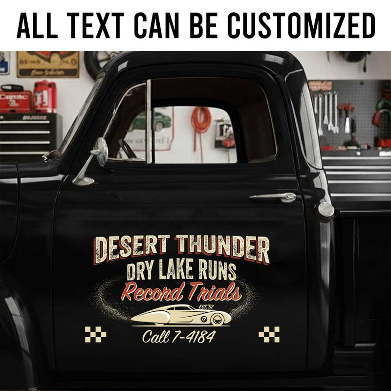 personalized hot rod lettering decal garage sign decal car modification garage sign sticker 14101